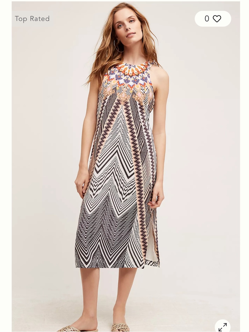 Anthropologie HD in Paris Solstice 100% silk dress Fully Lined, EUC Size 8